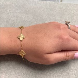 18K Gold 5 Clover Bracelet
